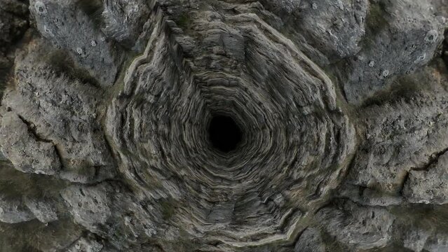 Ride through a tunnel, black abyss, 4K.mov