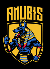 Fototapeta na wymiar Anubis God Egyptian Sport and esport Mascot Logo