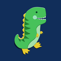 Funny dinosaur.  Illustration for children.