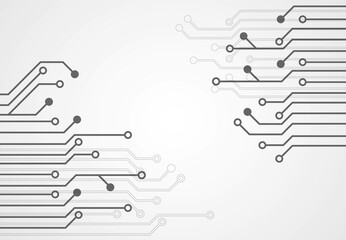 Futuristic clean technology concept white background. circuit board. hi-tech, engineering. vector.
