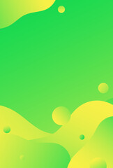 Obraz premium ベクター素材_ウェーブ_緑