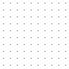Square seamless background pattern from black tachometer symbols are different sizes and opacity. The pattern is evenly filled. Vector illustration on white background