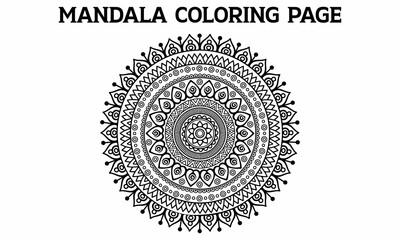 Mandala Coloring Page for Adult & Kids