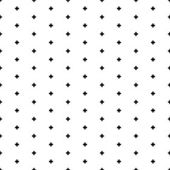 Square seamless background pattern from geometric shapes. The pattern is evenly filled with small black quatrefoil symbols. Vector illustration on white background