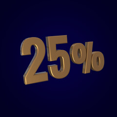 3d render of thirty five percent or 35 percentage rate Special offer discount big offer Sale