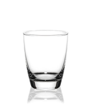 Empty glass with transparent white background.