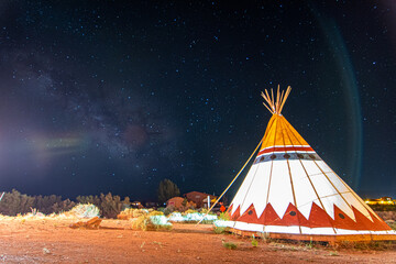 indian tent under milky way © Brandon