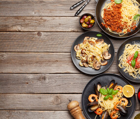 Various Italian pasta