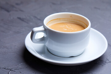 cup of coffee on table