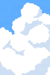 背景素材_青空と入道雲
