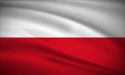 Elegant realistic Poland flag background. Poland Independence Day design