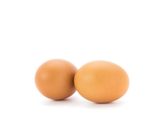 Fresh chicken eggs. Fresh organic food from farms isolated on white background.