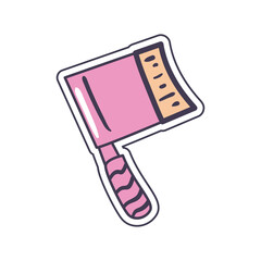 flat pink butchers knife