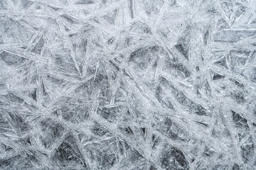 Fototapeta premium Closeup or macro of ice crystals of frozen water
