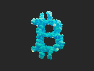 Bitcoin Crypto Abstract Cloner Sphere Circle 3D Illustration Concept 