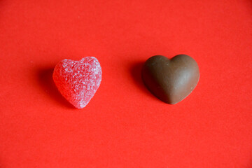Photo of red jelly candy hearts