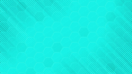 Blue honey pad polygon background with dots bubble and web banner has space for writing 