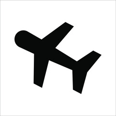 airplane icon on white background