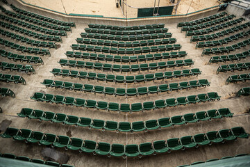 empty baseball stadium bleacher seating 4