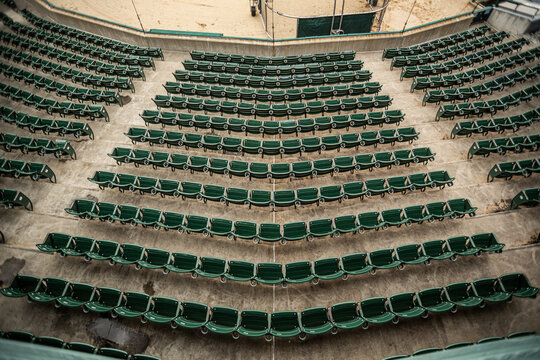 Empty Baseball Stadium Bleacher Seating 4