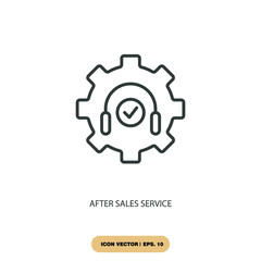 after sales service icons  symbol vector elements for infographic web