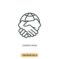 company image icons  symbol vector elements for infographic web