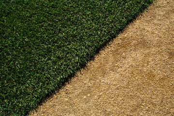 sports field where the turf meets the dirt 1