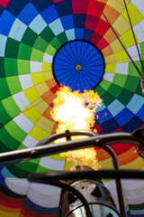 interior of an inflated hot air balloon before take off 2