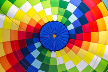 Obraz premium interior of an inflated hot air balloon before take off 1