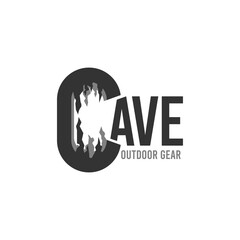 Cave Outdoor with Initial Letter C as Cave Shape Logo Design.