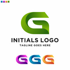 Minimal Letter Initial G Logo Design Template. Vector Logo Illustration