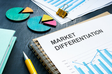 Report about market differentiation with charts and graphs.
