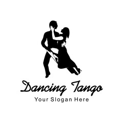 tango dancing abstract logo