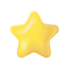 Star vector 3d Icon. 3D icons on a white background. The concept of assessing customer satisfaction.
