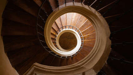 spiral staircase in the church 