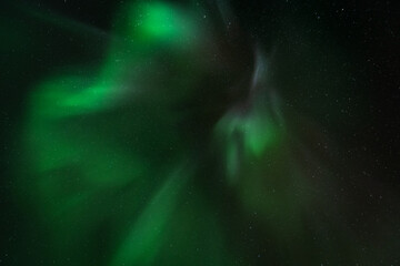 Spectacular aurora borealis or northern lights