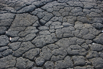 Hardened lava flow on the Big Island of Hawaii