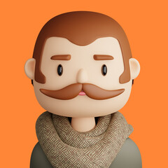3D cartoon avatar of smiling man - 516621508
