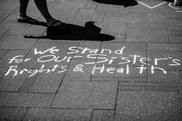 Public and Peaceful Pro Choice protest in Lincoln Nebraska