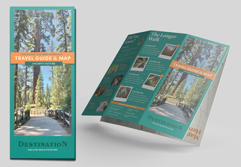 Travel Guide & Map Half Trifold Brochure