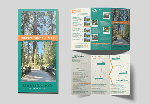 Travel Guide & Map Trifold Brochure