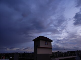 clouds over the city