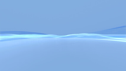 Water Wave liquid flow surface 3D illustration.