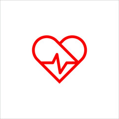 heart and ekg logo