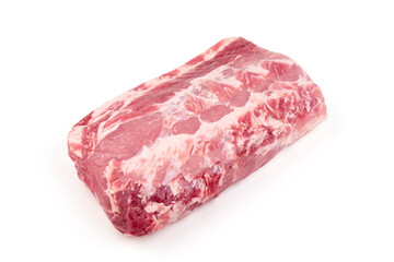 Pork shoulder blade, isolated on white background. High resolution image.
