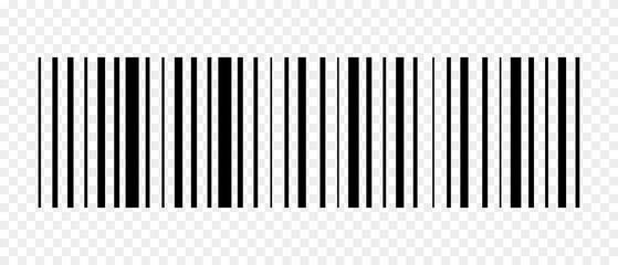 Realistic barcode. Barcode icon. Vector illustration isolated on transparent background