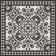 Tile glaze mosaic seamless- 3d illustration decor wall. Ceramic