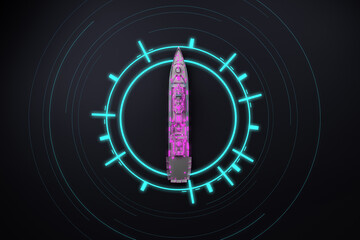 conditional warship with highlighted details © petrovk