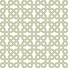 Seamless arabic geometric ornament in brown color.