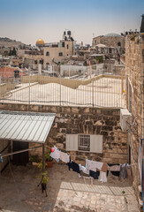 Vue de la vieille ville de Jérusalem depuis les remparts Nord